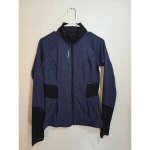 Reebok Womens  Athletic Full Zip Navy Blue Jacket Size XS